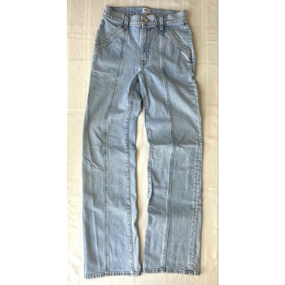 EDWIN Straight Leg Jeans Light Wash Front Seam Women's Size 25